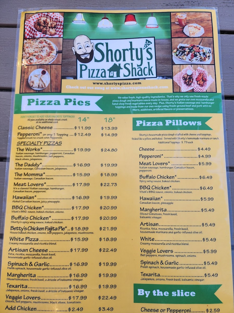 Shorty's Pizza Shack Menu - Image 4