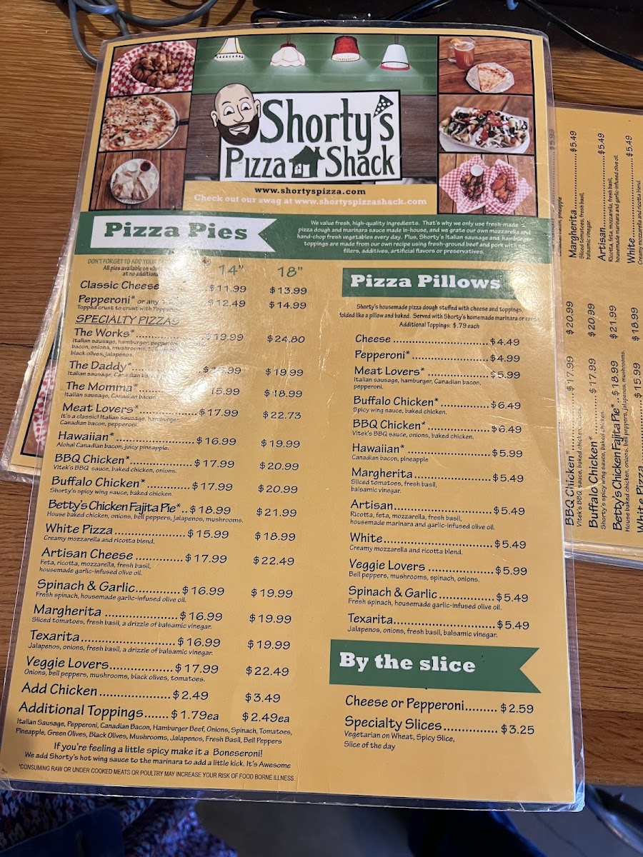 Shorty's Pizza Shack Menu - Image 5
